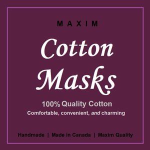 100% Cotton Quality Face Masks (Bookmark)